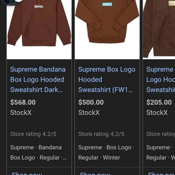 Supreme Hoodie Bandana LogoBox - Picture 3 of 3